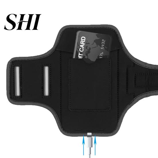 Sports Armband Bag Running Phone with Pocket for Earbuds Car Keys Reflective Arm Strap Sweat-proof Mobile Holder Outdoor Jogging Cycling Accessories