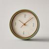Round Analog Tabletop Clock Quiet 8Inch Desk EasytoRead Timepiece for Living Room,