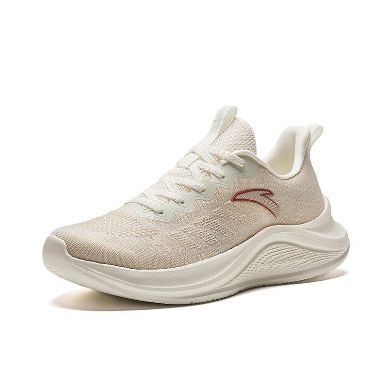 Anta Stroll Lightweight And Breathable Low-Top Running Shoes Women's Beige Brown Sneakers 922425509-3