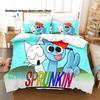 Sprunki Bedding Set Single Twin Full Queen King Size Bed Set Adult Kid Bedroom Duvetcover Sets Anime parure de lit Bed