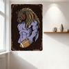Vintage Werewolf American Football Metal Tin Sign Grungy Horror Sports Wall Decor Rusty Aged Poster for Bar Pub Home Cafe Decora