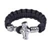 Men 'S Stainless Steel Viking Thor 'S Hammer Umbrella Rope Braided Bracelet Outdoor Sports Survival Bracelet 