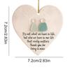 Friendship Christmas Ornaments W/ Inspirational Quotes Sea Glass Heart Christmas Tree Hanging Ornaments for Friends Home Decor