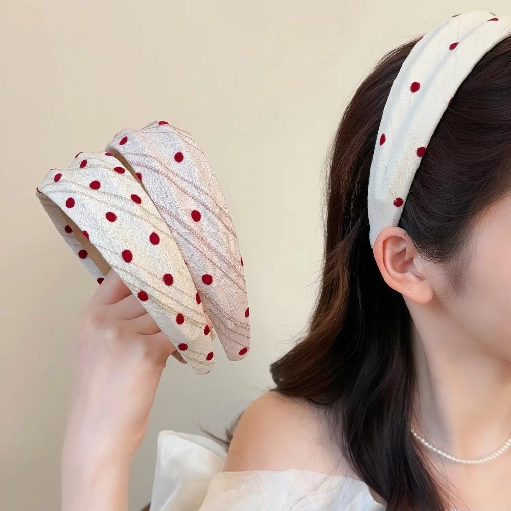 Flexible Polka Dot Headband Ribbed Wavy Textured Hairband Wavy Hair Band Women Hair Accessories