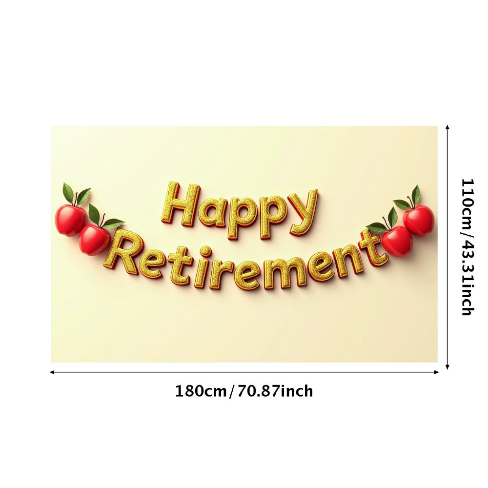 Happy Retirement Banner Gold Silver Balloon Retirement Party Decoration Backdrop Celebration Event Background Props Customized