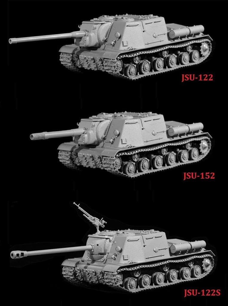 PLATZ Dragon 1/35 WWII Soviet JSU-122 vs. German Anti-Tank Crew Plastic Model Kit DR6787 (Tank)
