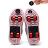 Kid's Luminous Sneakers Led Light Shoes Children's /Boys /Girls USB Charging Glowing Wheels Parkour Roller Skate Shoes