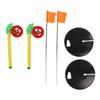 2Pcs Winter Ice Mini Fish Pole Wheel Flag Tackle Equipment Outdoor Winter River Floating Fishing Rod Flag