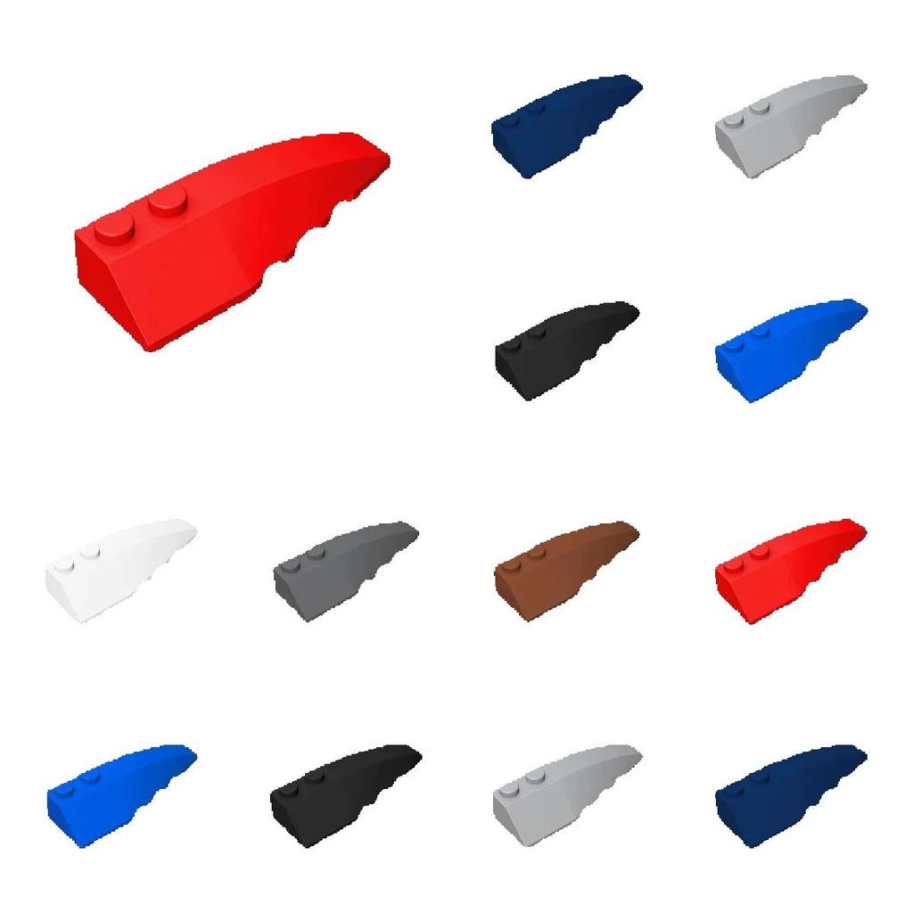 10pcs MOC Stacking 41747 Corner Plate Board Brick Wedge 6x2 Right Building Block Diverting Toys Adults Boys Holiday Gifts