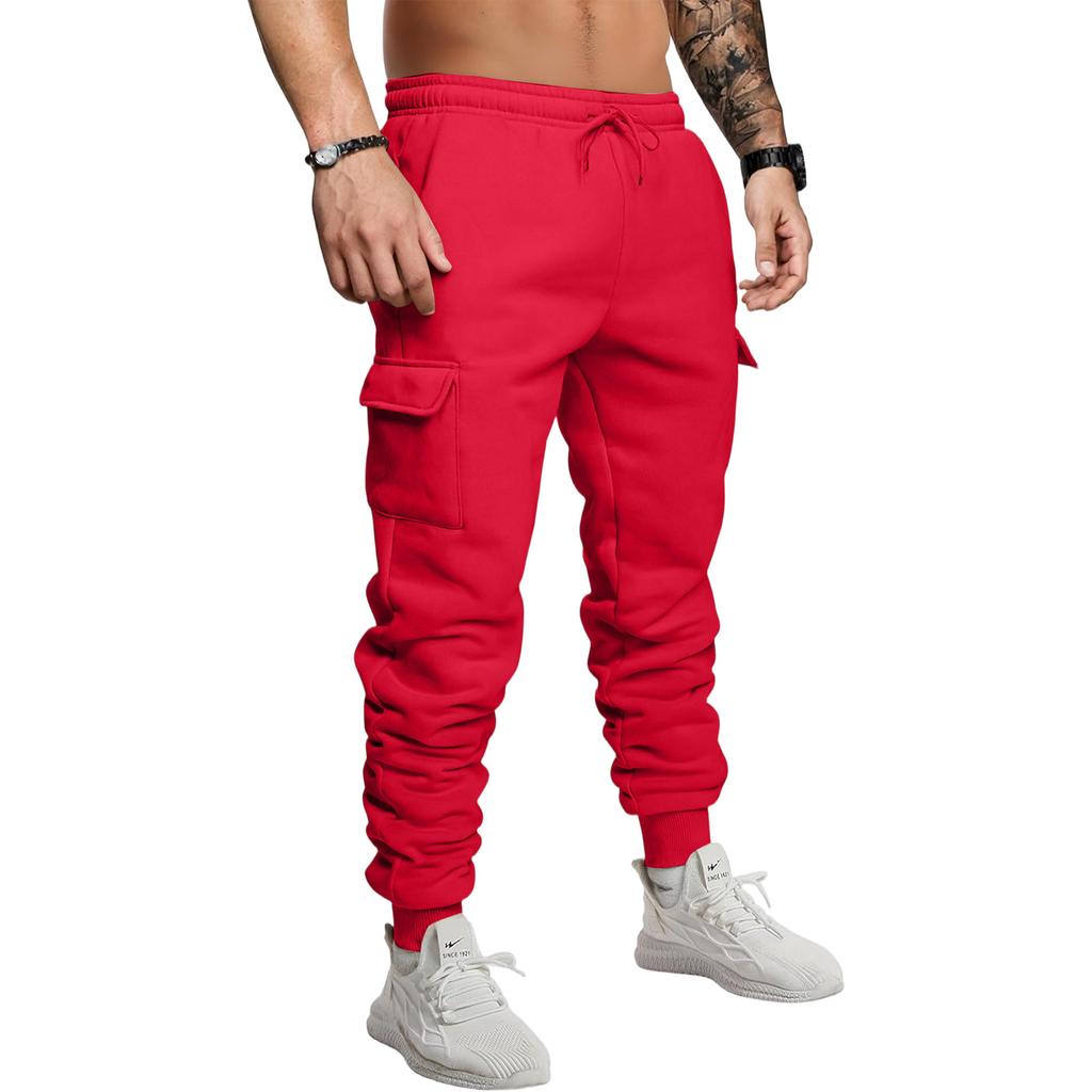 Men'S Sports Pants Running Pants Outdoor Pocket Work Pants Casual Pants