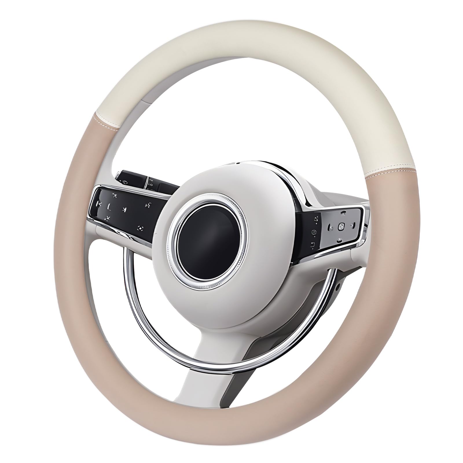 

ZATOOTO LY172-BE Steering Wheel Cover, Bi-Color, S, Cute, Steering Wheel Cover, Light Car, Stylish, бежевый