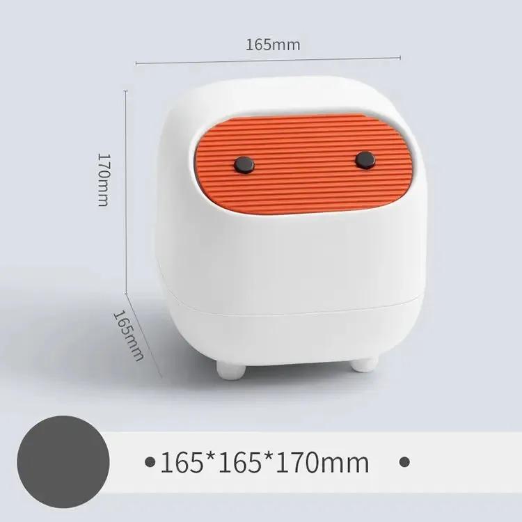 Table Trash Can Creative Cute Desktop Bin Small Tube Trash Can Room Mini Table Plastic Garbage Bin Press Car Storage Bucket