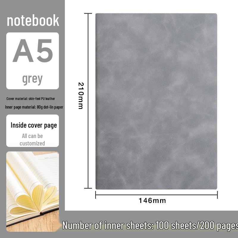 Custom Logo A5/B5 Leather Notebook Gift Set for Office Meetings