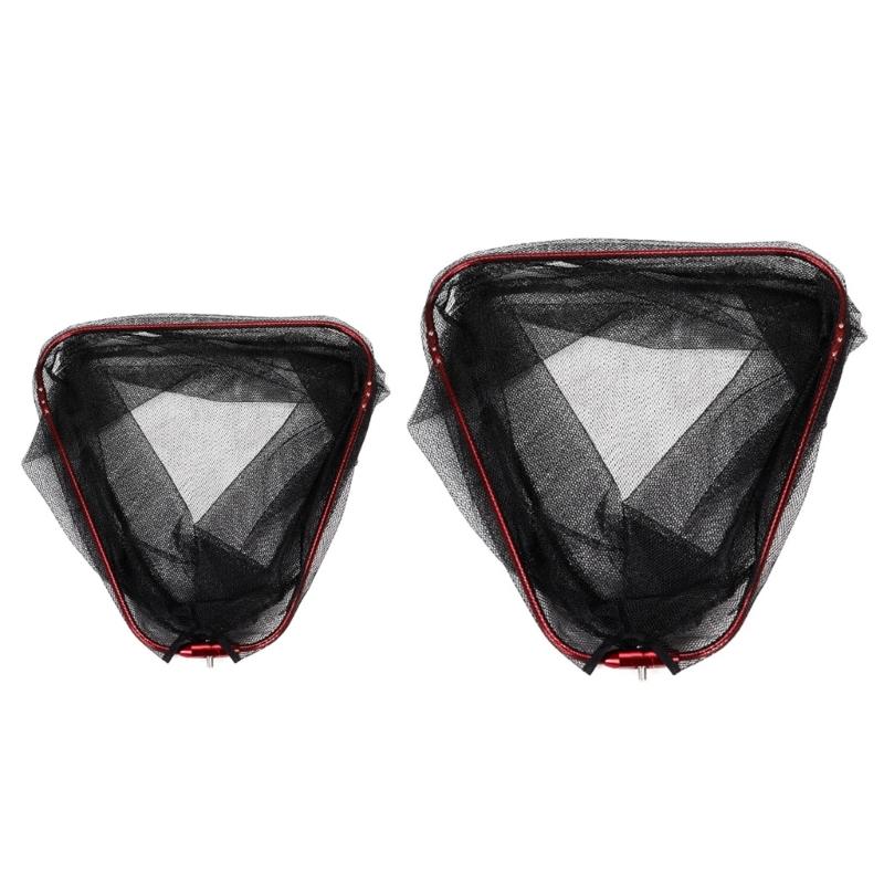 Foldable Fish Landing Net Head Replacement Triangular Fish Catching Net