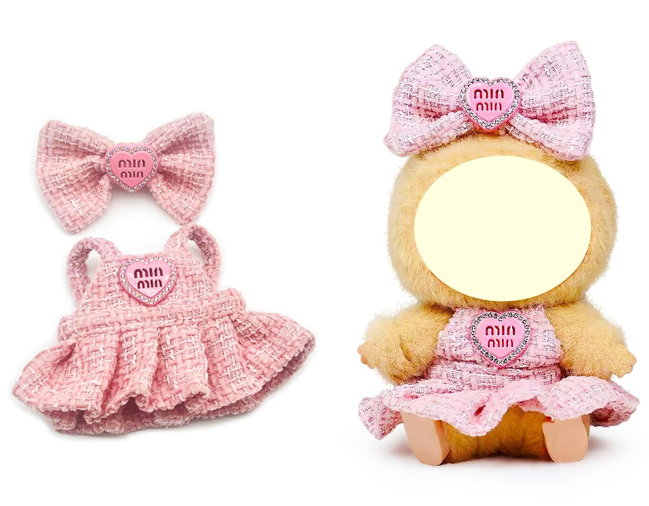 

Labubu Compatible with Labubu Plush Toy Outfit Fits and 17cm Plush Doll Cute Costume DIY Doll Photo Doll Clothes for Different DIY Clothes, Clothes,