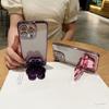 Invisible makeup mirror holder is suitable for Apple 16 mobile phone case flash drill with lens film iPhone15promax soft case.