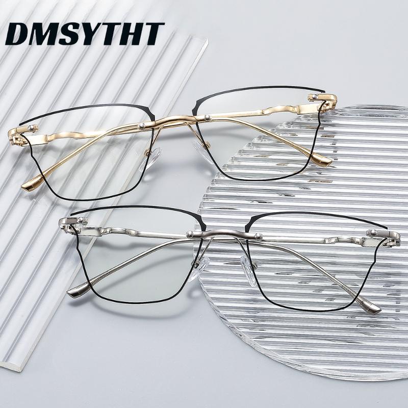 Fashion Rimless Square Blue Ray Blocking Anti-Blue Light Women Reading Glasses Ultralight Eye Protection Men Hyperopia Glasses
