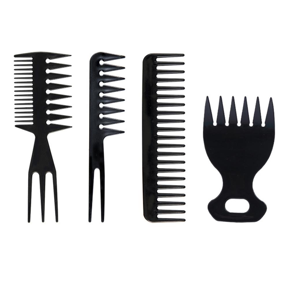 

4 шт./1 набор винтажный набор расчесок для волос с двусторонней парикмахерской расческой, зажимами для волос и помадой для классических причесок с зачесанными назад волосами