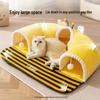 2025 Luxury All-in-One Cat Bed & Tunnel: Warm, Semi-Enclosed Nest for Play & Sleep
