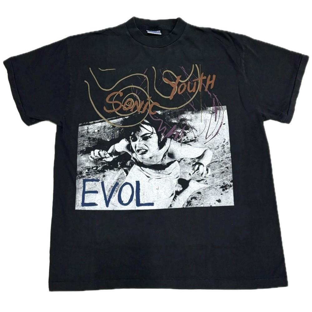 

Vintage Sonic Youth EVOL Black Punk Grunge 90s Single Stitch T-Shirt REPRINT M