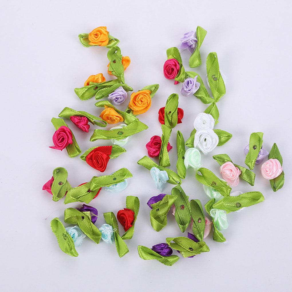 100x Versatile And Fashionable Decoration Flowers For Any Occasion Satin Ribbon Flowers Durable