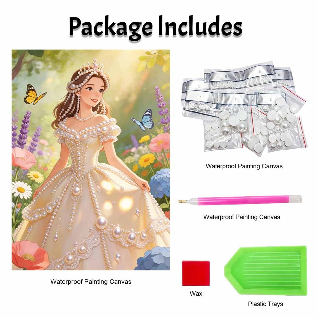 Disney pearl painting handmade diy pearl art painting elegant princess simple living room hanging painting decoration