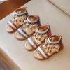 Sandalias Bohemias con Flecos para Niñas Estilo Étnico Retro Zapatos de Verano Patrón Geométrico Teñido en Hilo Zapato de Tradición Antigua