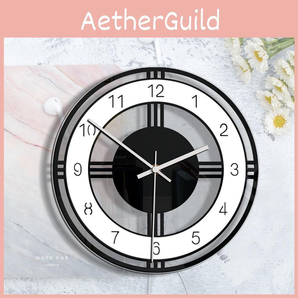 Acrylic Silent Wall Clock Modern Design Battery Powered Quartz Bell Home Decor