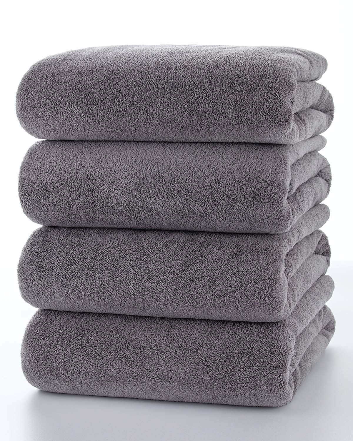

Lumimi Bath Hotel Instant Water Set of Strong Water Quick Texture Towel, Fluffy, Характеристики, Большой, Впитывающий, 70x140 см, 4, Микрофибра, Серый, серый