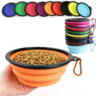 Portable Pet Food Bowl Durable TPR Bowl Cat and Dog Food Pet Silicone Collapsible Bowl Portable Travel Outdoor Water Food Bowl