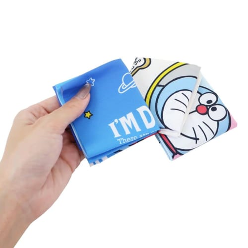 Marushin Handkerchiefs, 3-Pack, Moisture-Wicking, Quick-Drying, Antibacterial and Odor-Resistant, "I'm Doraemon" Mystery Zone Design, Perfect for Pres