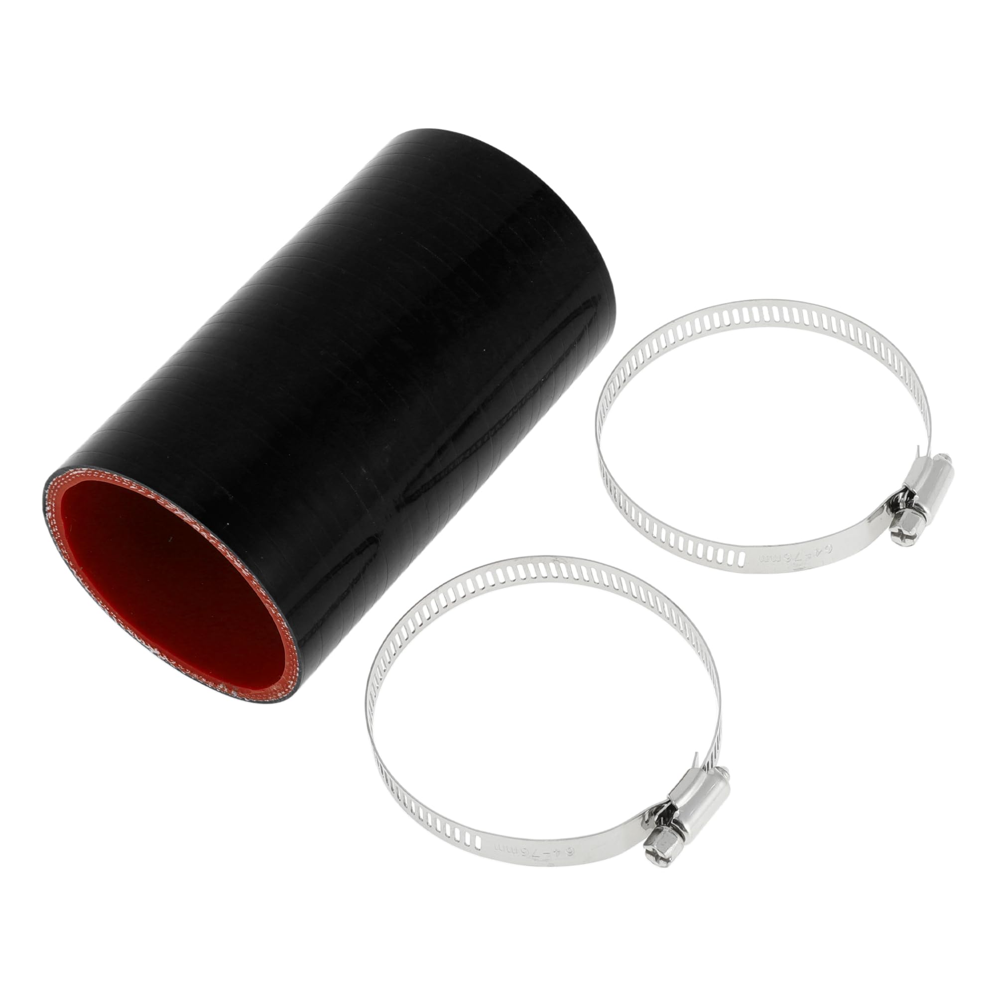 

X AUTOHAUX Silicone Hose, Silicone Tube, Intercooler, Turbo, Intake Pipe, Black, Length 5.0 inches Inner diameter 63 mm/2.48 червоний