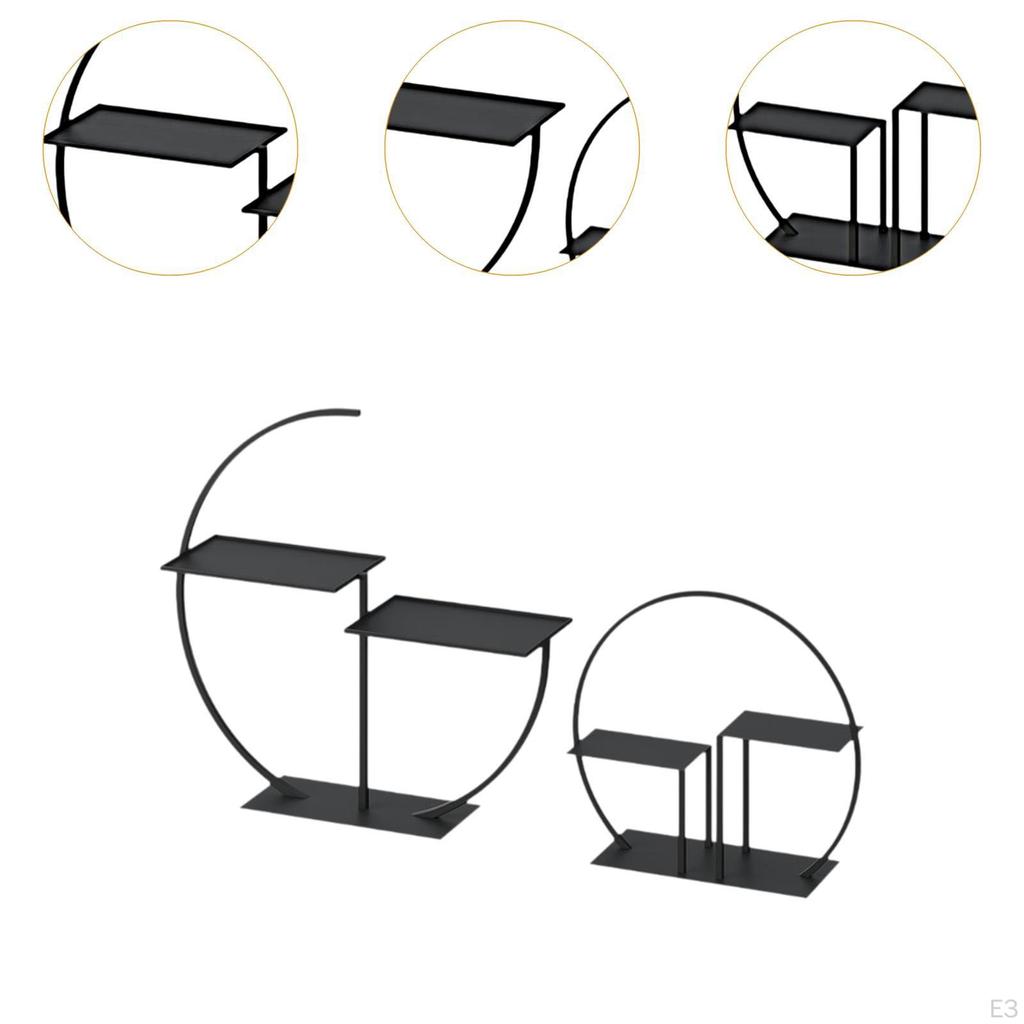 2 Artistic Cake Stands Dessert Trays Serving Multifunction Display Stand Pastry Holder