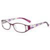 Damen Mode Blume Rahmen Lesebrille HD Anti Blaulicht Transparente Linse Lesebrille Bis +4 0 Elegantes Design