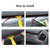 5m Carbon Fiber Style Car Interior Door Gap Panel Edge Moulding ert Strip SU