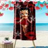 Betty Boop Beach Towel Suitable for Travel, Outdoor Activities, Swimming Pools, Yoga, Surfing, Camping, Hiking, Gym