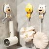 Suction Cup Hook Cartoon Animal Waterproof Bathroom Hook Removable Wall Hook for Bathroom Towels Kitchen Utensils