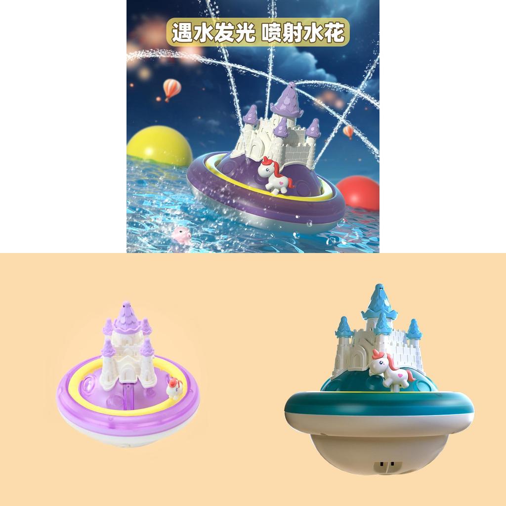 Giocattolo da Bagno Unicorno Spruzzatore d'Acqua Luminoso per Bambini Divertimento nel Bagnetto