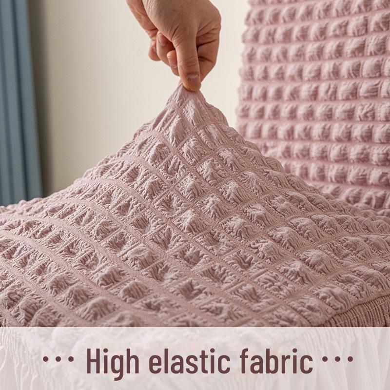 Capa de Cadeira Universal Seersucker com Saia, Estilo Espesso Tudo-em-Um para Sala de Jantar e Sala de Estar.