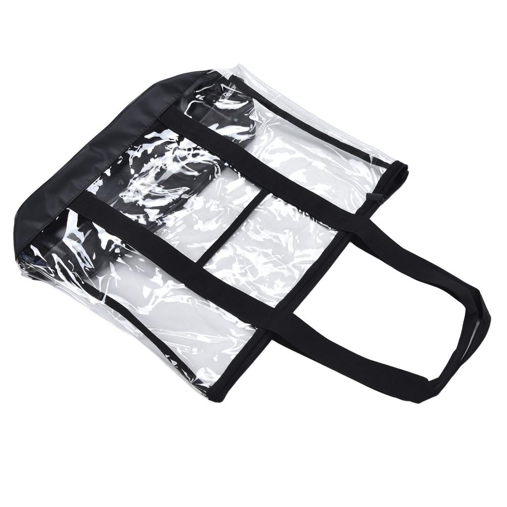 Transparent Beach Bag Waterproof PVC Clear Tote Bag with Zipper Closure for Pool Camping Picnic Gym