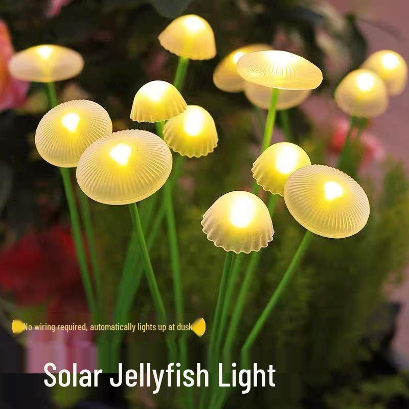 LED Solar Jellyfish & Mushroom Garden Lights Solar-powered model 1 piece