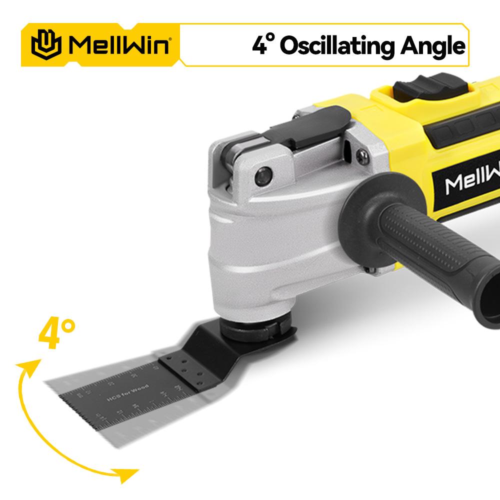 MELLWIN Børsteløs oscillerende multifunksjonsverktøy Renovator Elektrisk sag Trimmer Klippe trebearbeidingsmaskin For 21V 18V Batteri