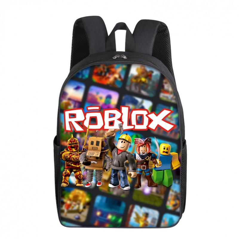 Roblox Kinderschoolrugzak Jongens Meisjes Lichtgewicht Oxford Stof Dubbele Riem Tas Met Luchtgevulde Riemen