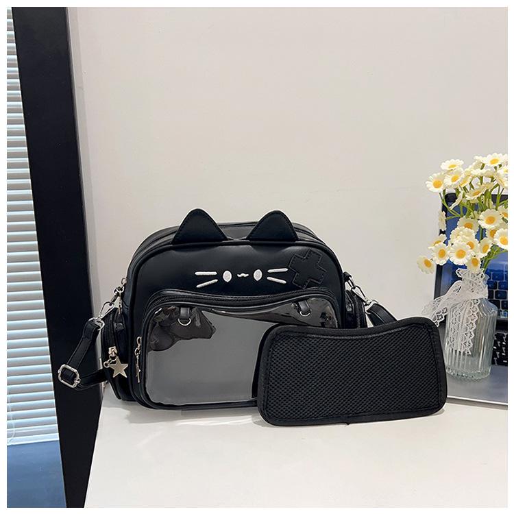 Spicy Girl Mecha Meow Itabag: Cute, Versatile College Shoulder and Crossbody Backpack