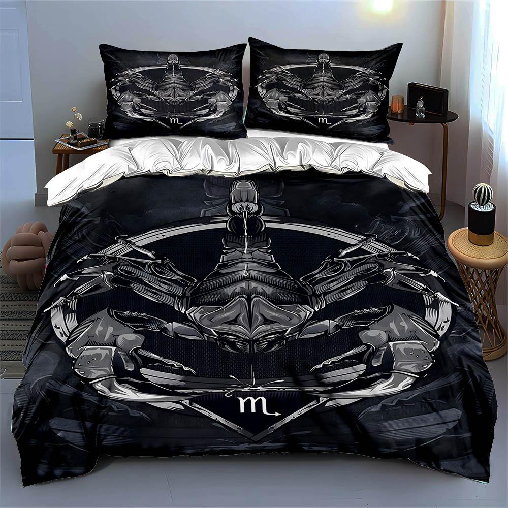 Metallic Scorpion Graphic. Bedding Duvet Cover Sets Duvet Covers Pillowcases Gifts (1 * Duvet Cover 2 * Pillowcases, Without Duvet Insert)
