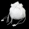 /White Satin Bride Bag Bridesmaid Wedding Party Flower Girl Handbag