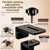 Space-Saving Clamp-On Clothes Rack Wavy Hanger Slots Hanging Clothes Rail  Window Railing Use