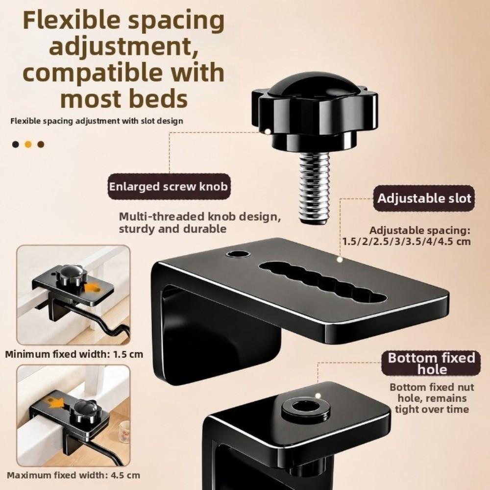 Space-Saving Clamp-On Clothes Rack Wavy Hanger Slots Hanging Clothes Rail Window Railing Use