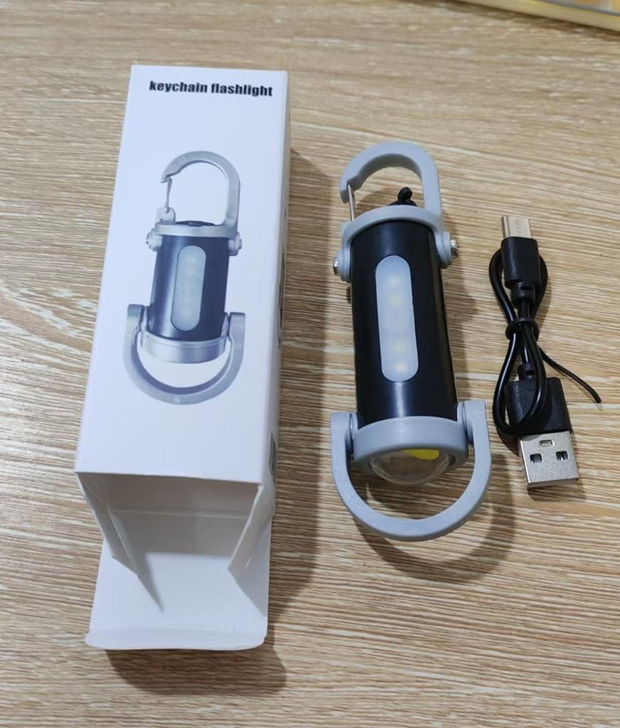 Keychain Flashlights EDC Mini Flashlights COB Keychain Work Light Flashlights 7 Light Modes