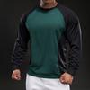 Spring Slim Elastic Long-sleeved Training Suit Casual Fashion Running Sports Fitness Outdoor T-shirt Men